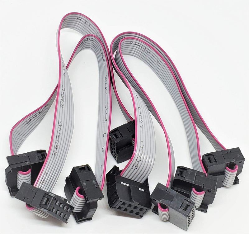 Connectors Pro Pc Accessories 8 Inces 20cm Length 2x4 8P IDC 4-Pack Silver Flat Ribbon Cable with Black 2.54mm FC (8P-20cm-4PK) - Image 1